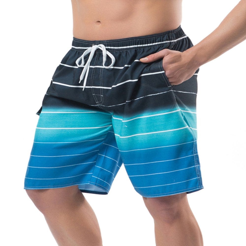 Avamo Mens Swim Trunks Board Bathing Suit Beach Shorts Holiday Hawaiian Floral Quick Dry Beach Shorts with Lining