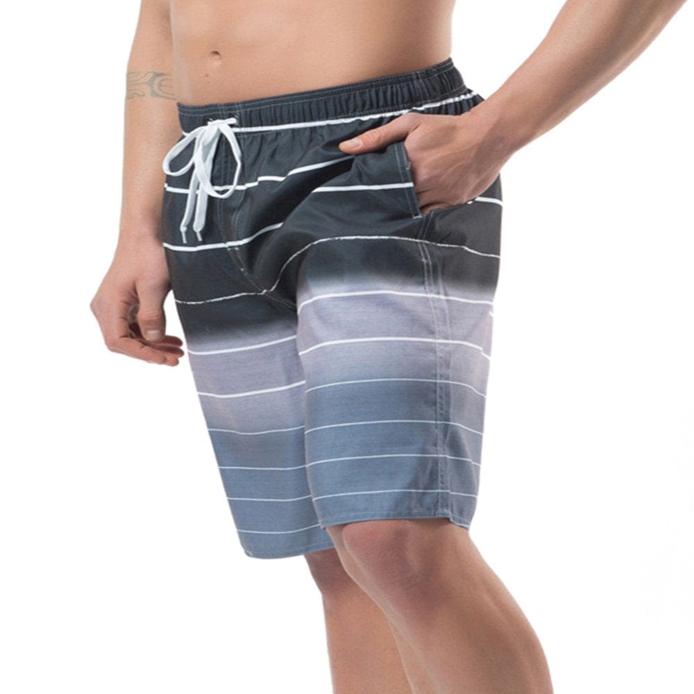 Avamo Mens Swim Trunks Board Bathing Suit Beach Shorts Holiday Hawaiian Floral Quick Dry Beach Shorts with Lining