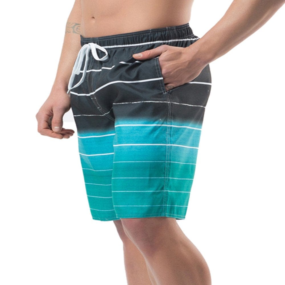 Avamo Mens Swim Trunks Board Bathing Suit Beach Shorts Holiday Hawaiian Floral Quick Dry Beach Shorts with Lining