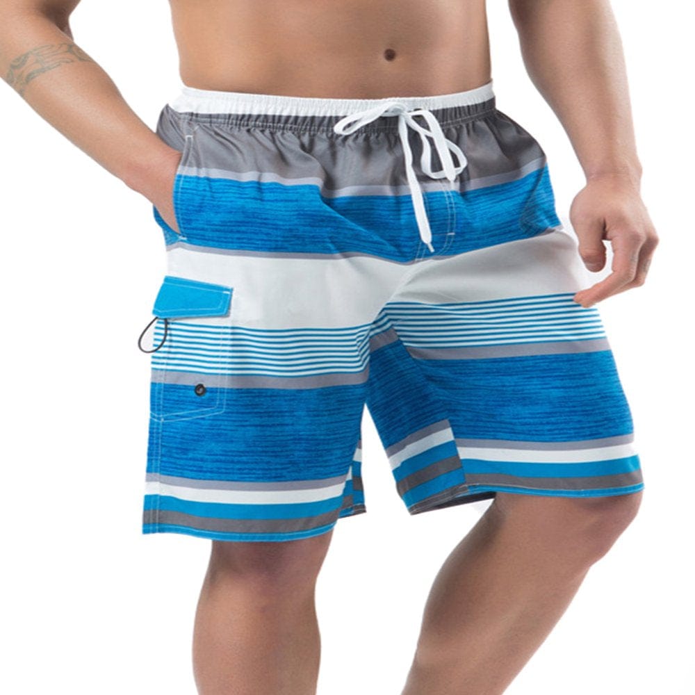 Avamo Mens Swim Trunks Board Bathing Suit Beach Shorts Holiday Hawaiian Floral Quick Dry Beach Shorts with Lining