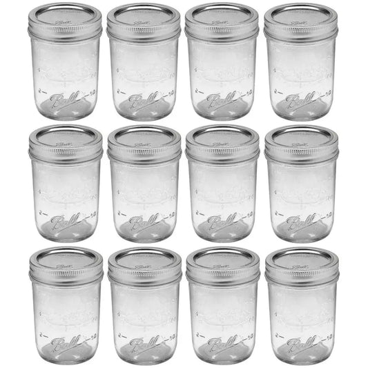 Ball Mason Jar Half Pint 240ml 8oz Regular - Set of 12