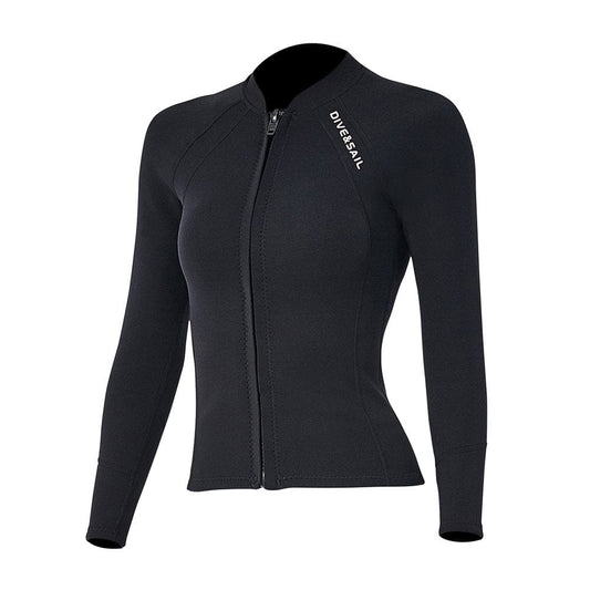 Binduo DIVE SAIL Wetsuit Jacket Women Diving Snorkeling Surfing Swimming Zipper Tops