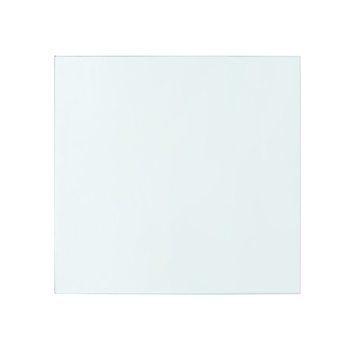 Bethany Large Square Coffee Table Glass Top, Clear