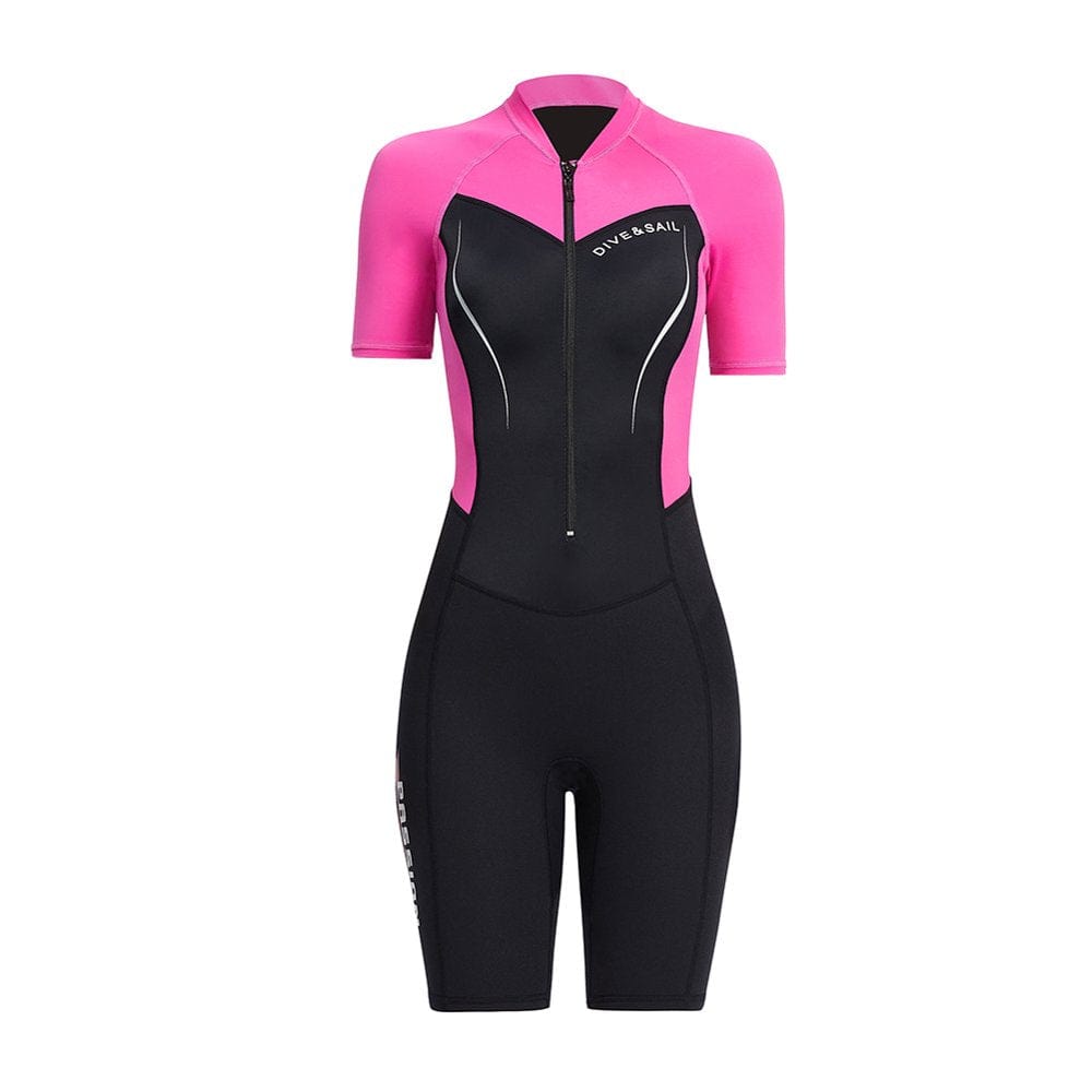 Vakind Women Shorty Wetsuit Mens, 1.5Mm Neoprene Swimsuit Front Zip for Scuba Diving Surfing Snorkeling Swimming