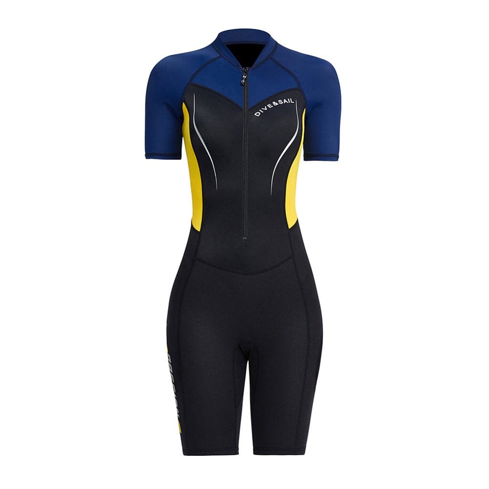 Vakind Women Shorty Wetsuit Mens, 1.5Mm Neoprene Swimsuit Front Zip for Scuba Diving Surfing Snorkeling Swimming