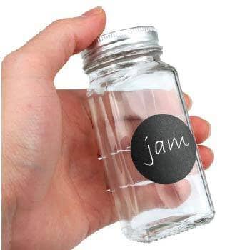 4 oz Glass Spice Jars Square Glass Bottles (12 pcs)
